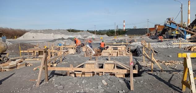 Fundaciones planta chancadora de caliza