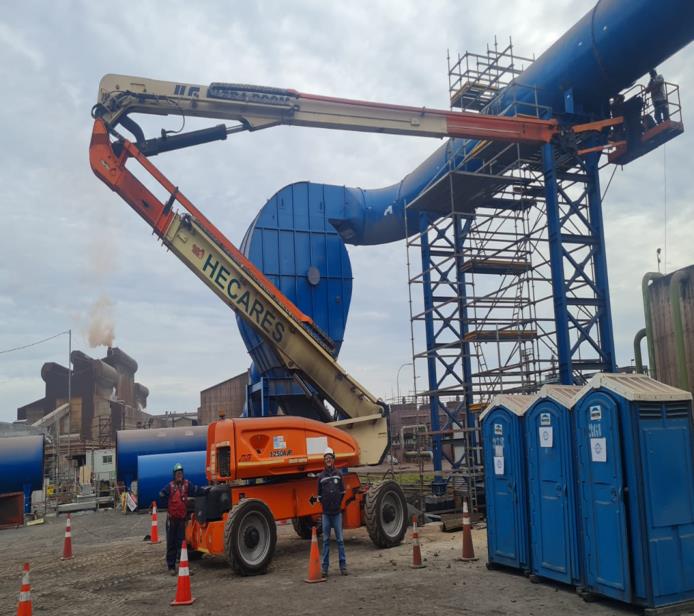 Montaje mecánico estructural captador de polvo