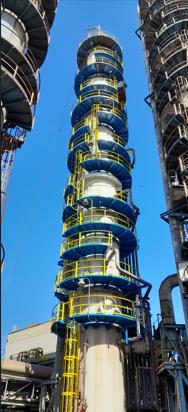 Fabricación, pintura y montaje estructural lavador ácido sulfhídrico