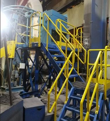 Montaje plataforma y máquina inyectora de alambre de cuatro hebras
